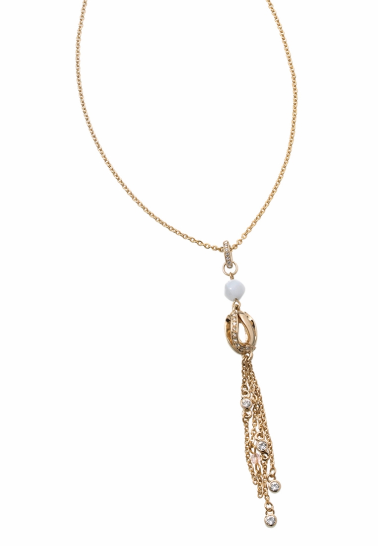 Goessele Göessele 甜心: 金色，水鑽，德國造琉璃珠，水晶珠子，吊墜項鏈 V201587