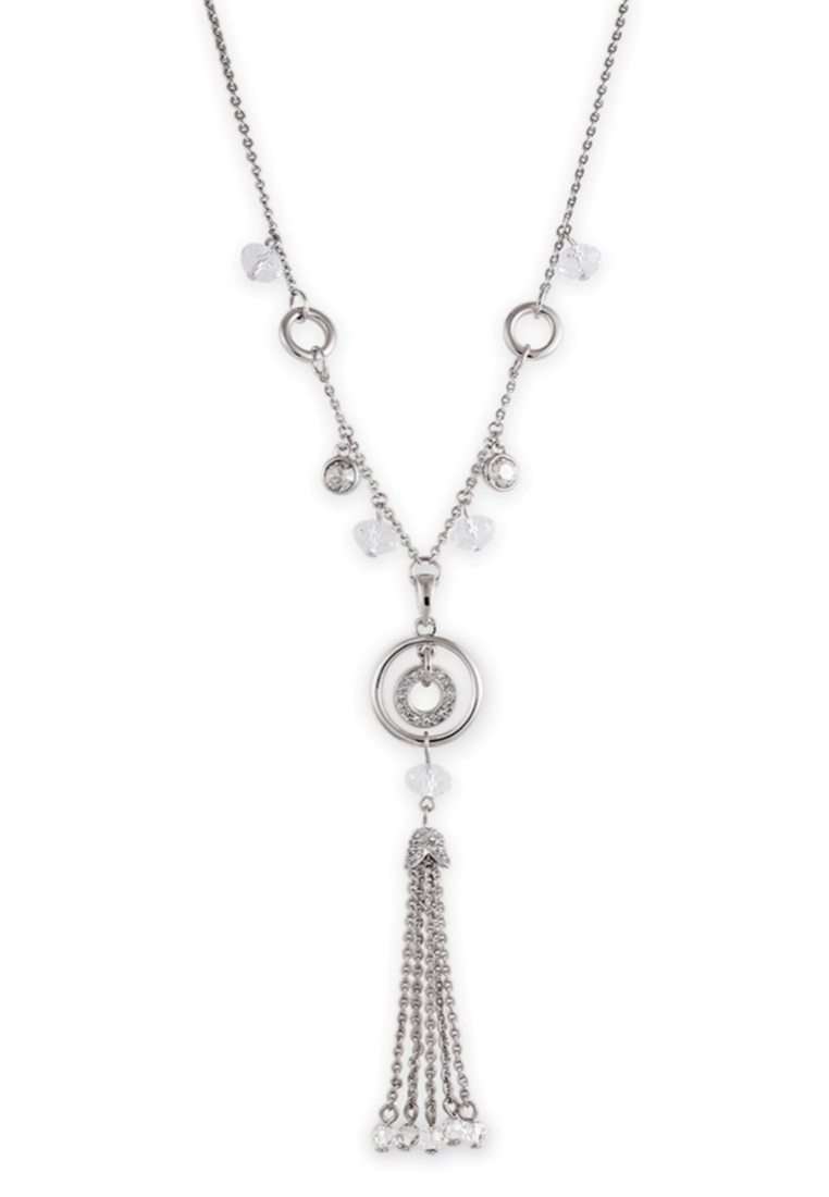 Goessele Göessele 蓮花: 銀色，水鑽，水晶珠，吊墜項鏈 VP20006