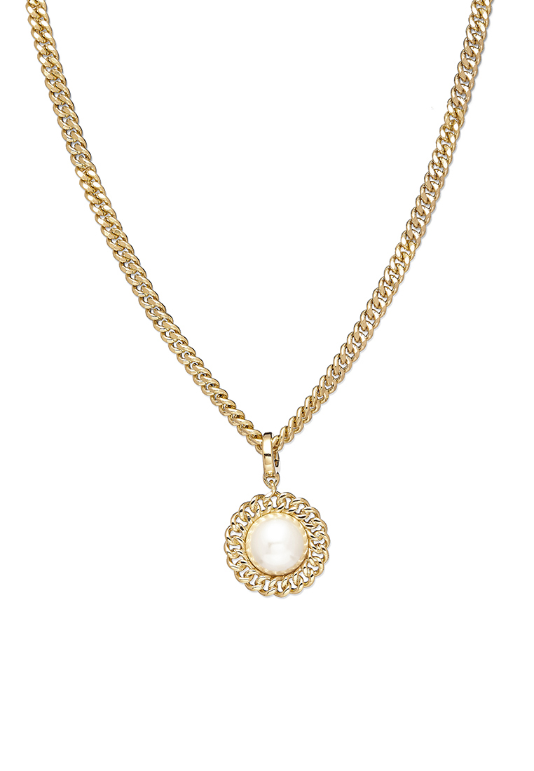 Grossé Pearls Power: 金色，仿珍珠，(可拆除)吊墜項鏈 GJ25487
