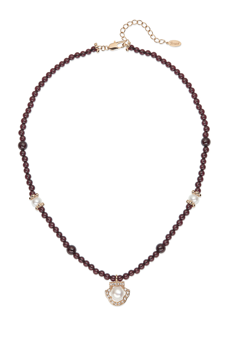 Grossé Joyous: 金色，半寶石，淡水珍珠，水鑽，吊墜項鏈 GJ25577