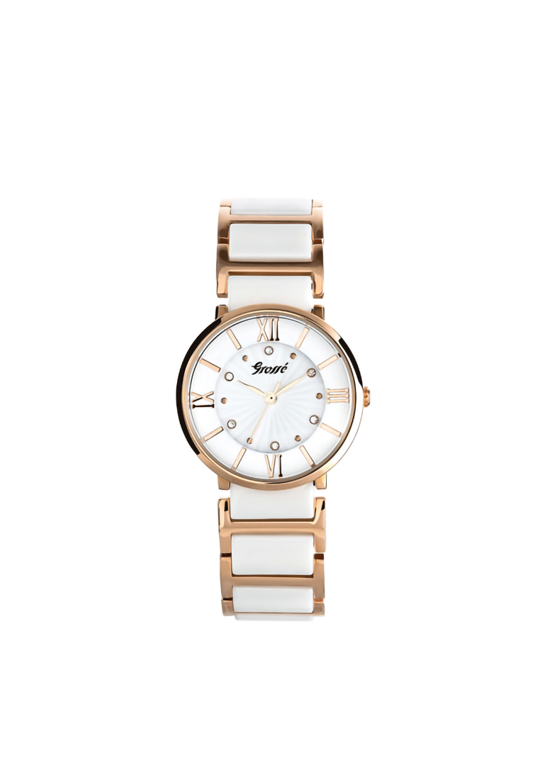 Grossé 寶貝兒女裝腕錶(不銹鋼/陶瓷錶帶,水鑽) 406801