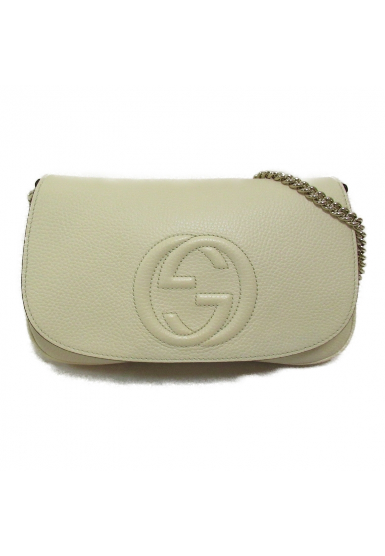 二奢 Pre-loved Gucci chain shoulder bag Shoulder bag leather ivory