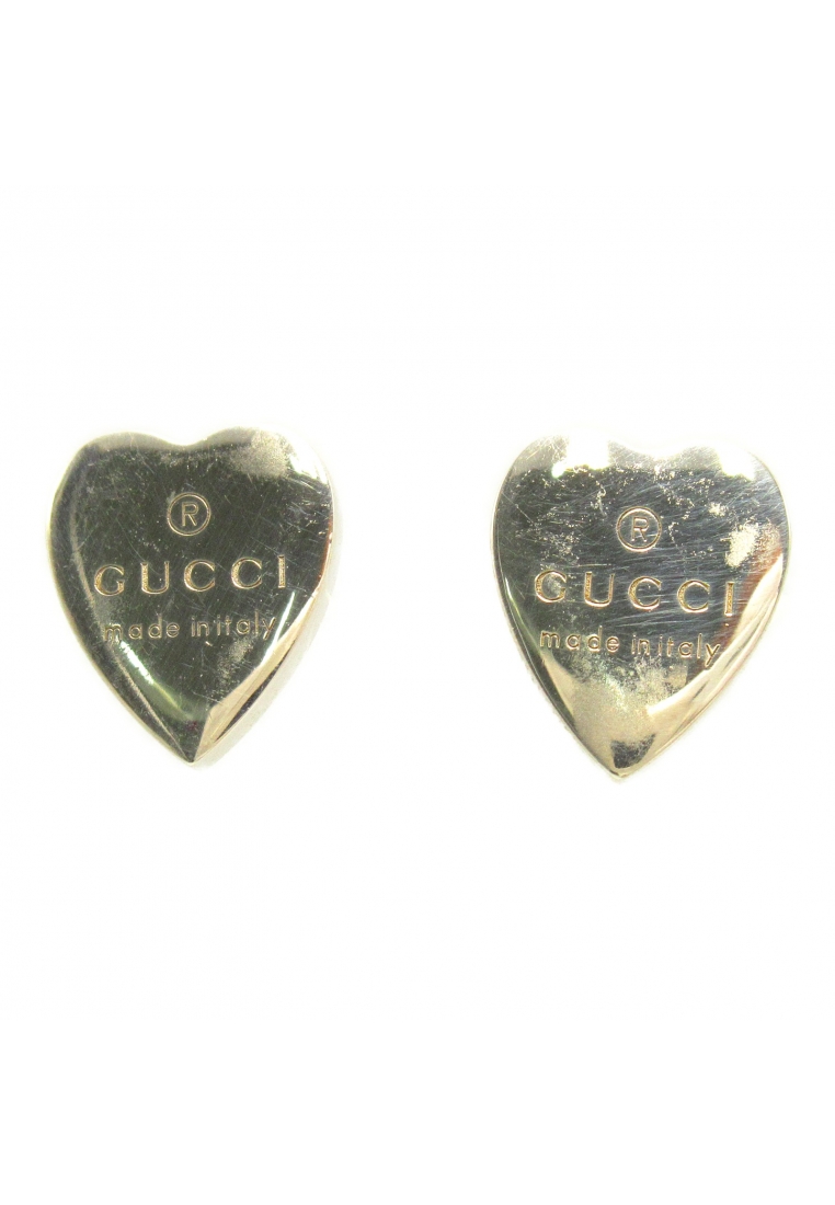 二奢 Pre-loved Gucci Heart Logo Earrings 925 Silver Silver