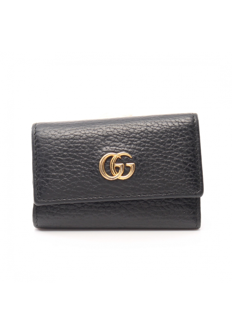 Gucci 二奢 Pre-loved GUCCI GG Marmont petite marmont 6 key key case leather black