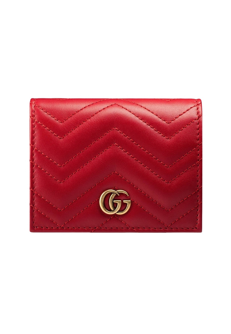 Gucci Gg Marmont 兩折式皮夾(紅色)
