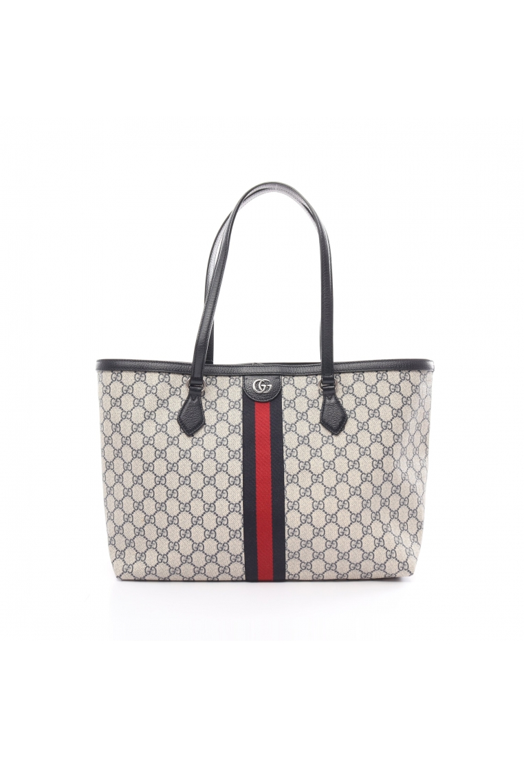 二奢 Pre-loved Gucci Ophidia GG Supreme Medium Shoulder bag tote bag PVC leather beige multicolor