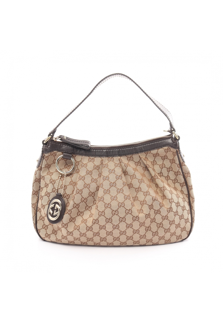 GUCCI 二奢 Pre-loved Gucci Sukey GG canvas one shoulder bag canvas leather beige Brown