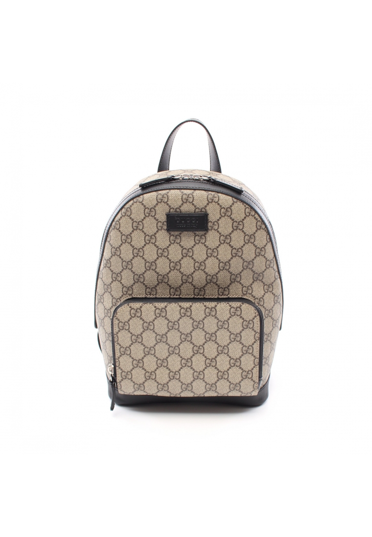 二奢 Pre-loved Gucci GG Supreme Small Backpack rucksack PVC leather beige black