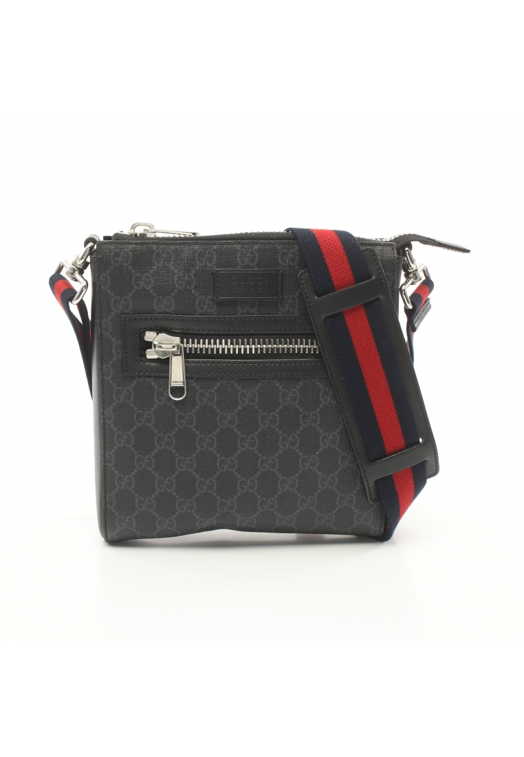 二奢 Pre-loved Gucci GG Supreme Small Messenger bag Shoulder bag PVC leather black multicolor
