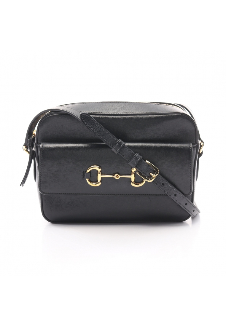 二奢 Pre-loved Gucci Horsebit 1955 Small Shoulder bag leather black