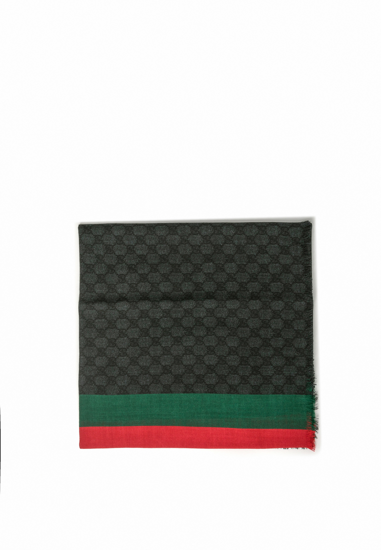 Gucci Wool Shawl With Web 圍巾