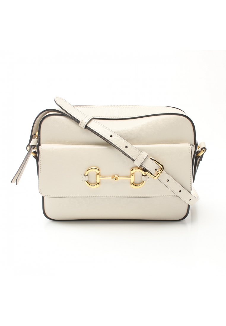 GUCCI 二奢 Pre-loved Gucci Horsebit 1955 Small Shoulder bag leather ivory
