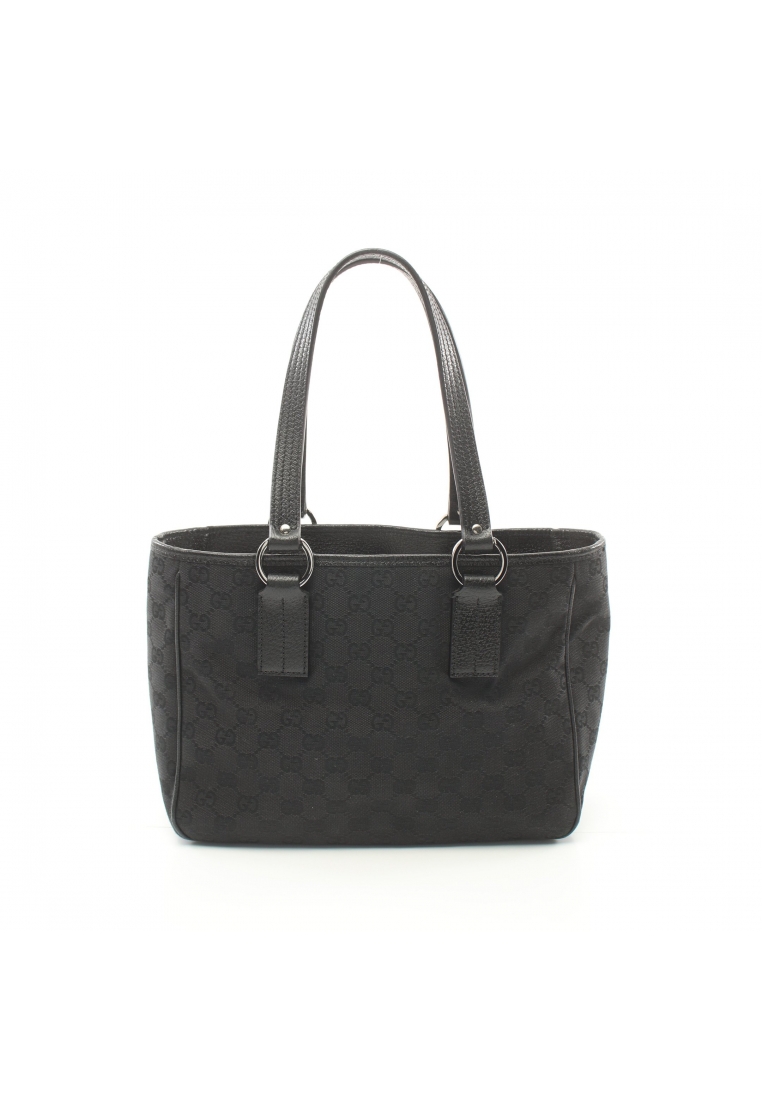 GUCCI 二奢 Pre-loved Gucci GG canvas Handbag tote bag canvas leather black