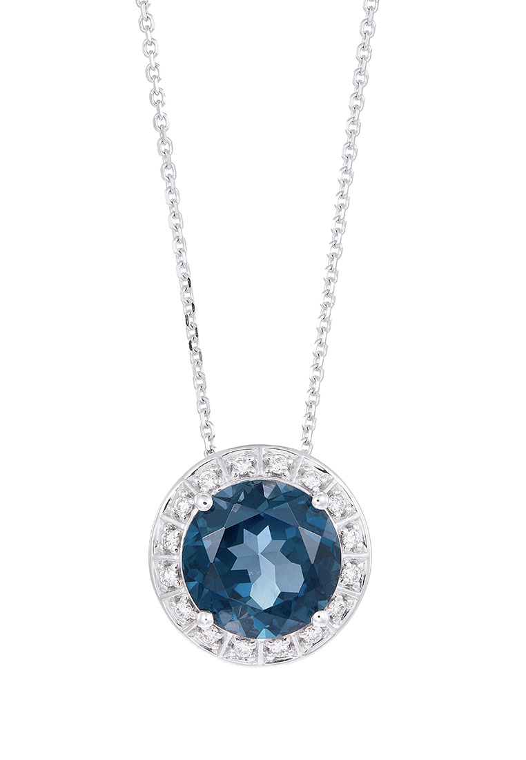 HABIB Mina Blue Topaz Diamond Necklace