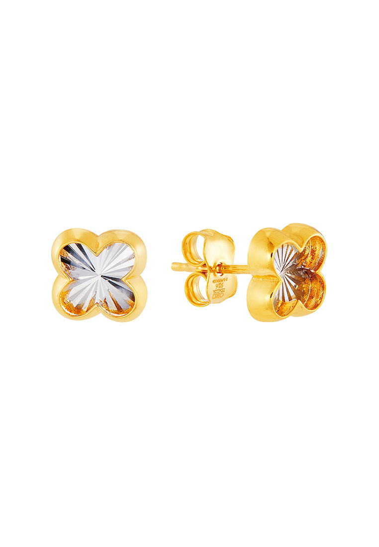 HABIB Oro Italia 916 Yellow and White Gold Earrings GE74941123(YW)-BI