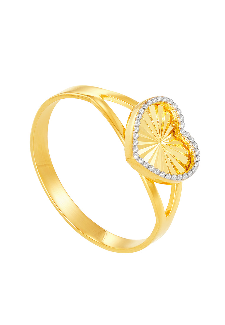 HABIB Oro Italia Celeste White and Yellow Gold Ring, 916 Gold