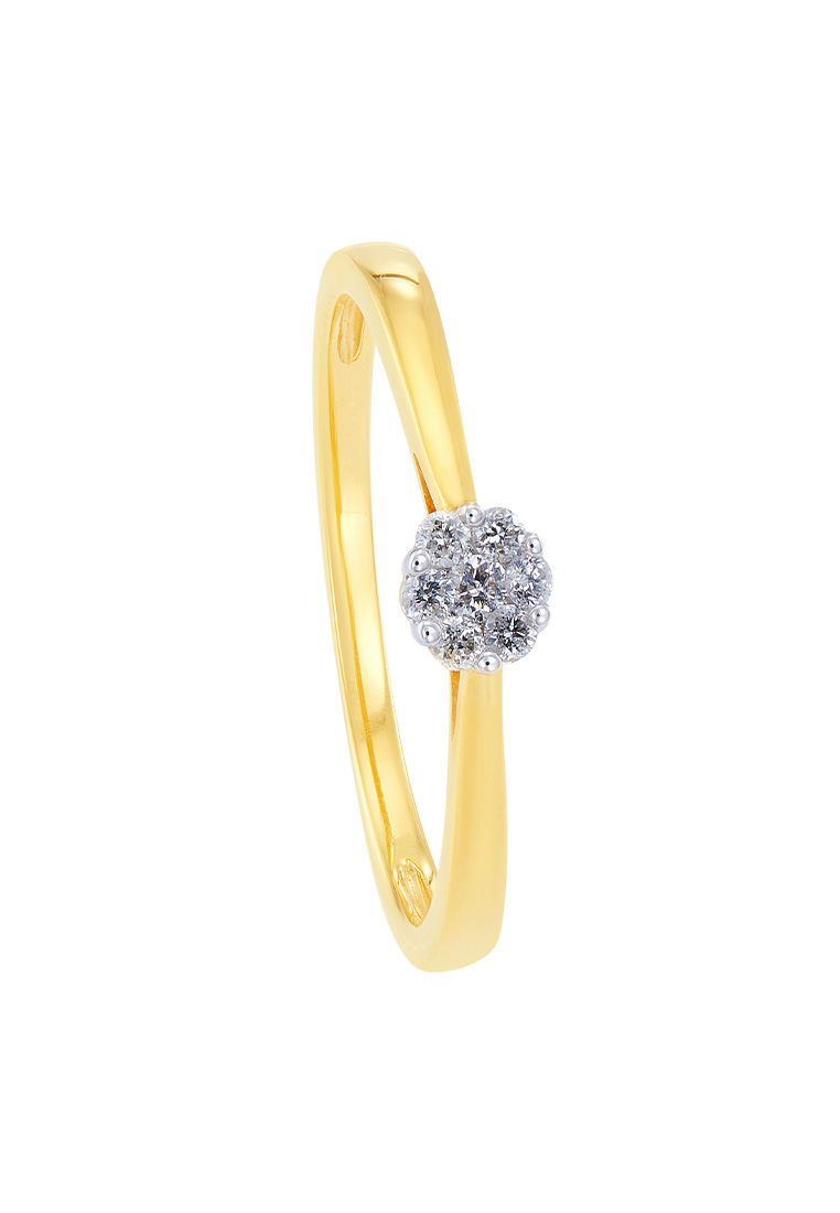 HABIB ADORE | Diamond Ring (A La Solitaire) in 375/9K Yellow Gold Ring 256971023(R)-YG-0.10