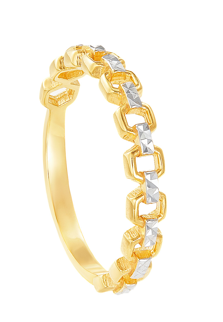 HABIB Oro Italia Alwaz Yellow and White Gold Ring, 916 Gold