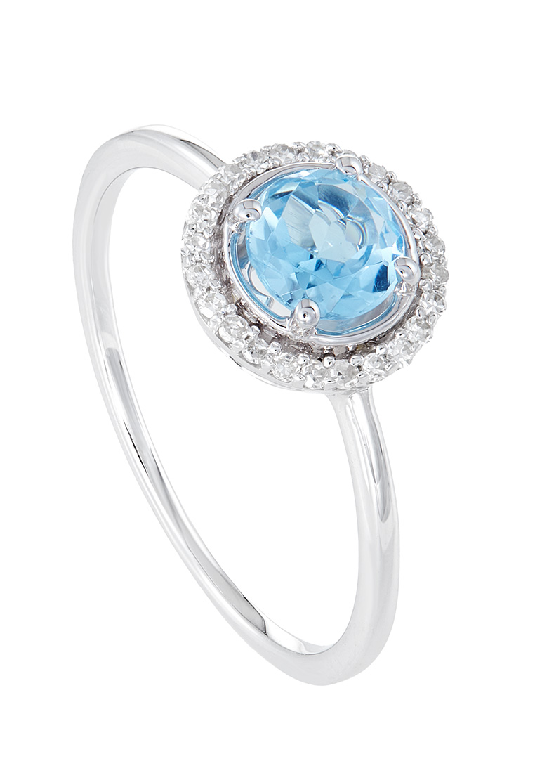 HABIB Clethra Blue Topaz Diamond Ring