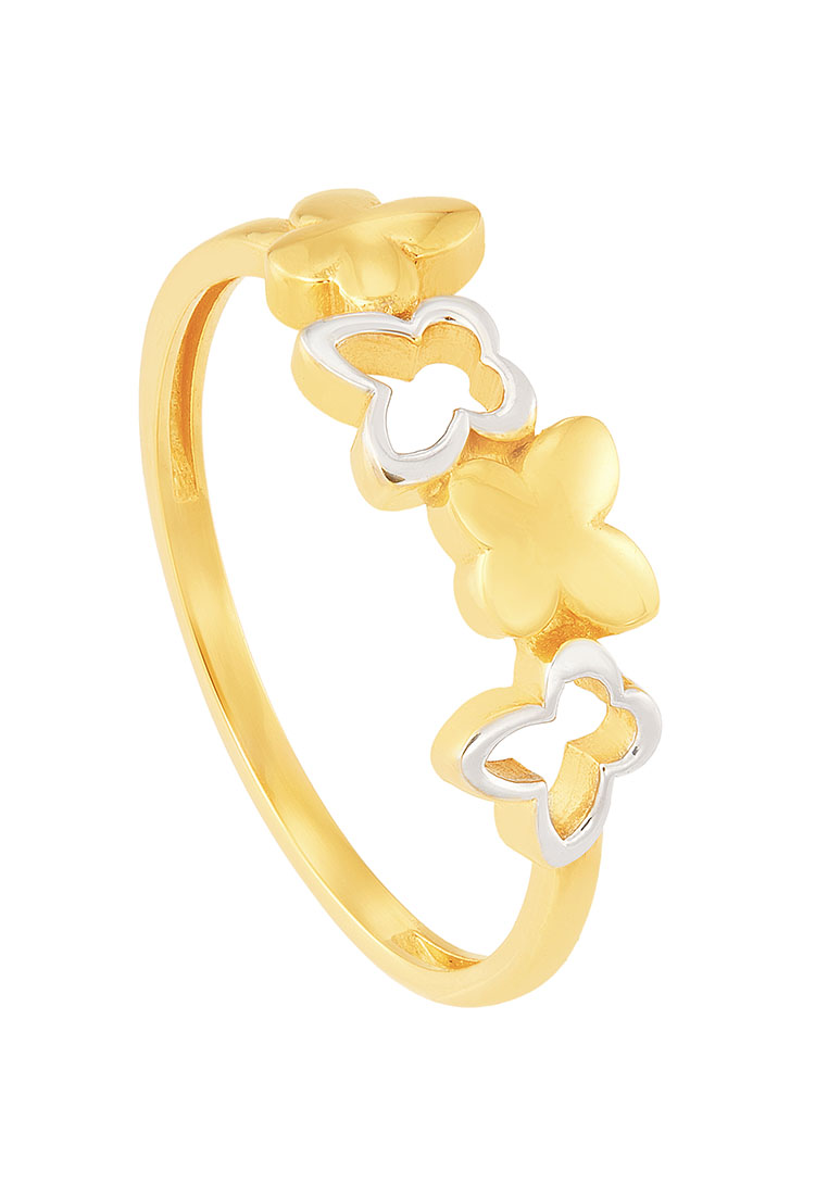 HABIB Oro Italia HItomu White and Yellow Gold Ring, 916 Gold