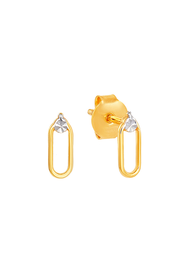 HABIB Oro Italia 916 Yellow and White Gold Earrings GE74400623(YW)-BI