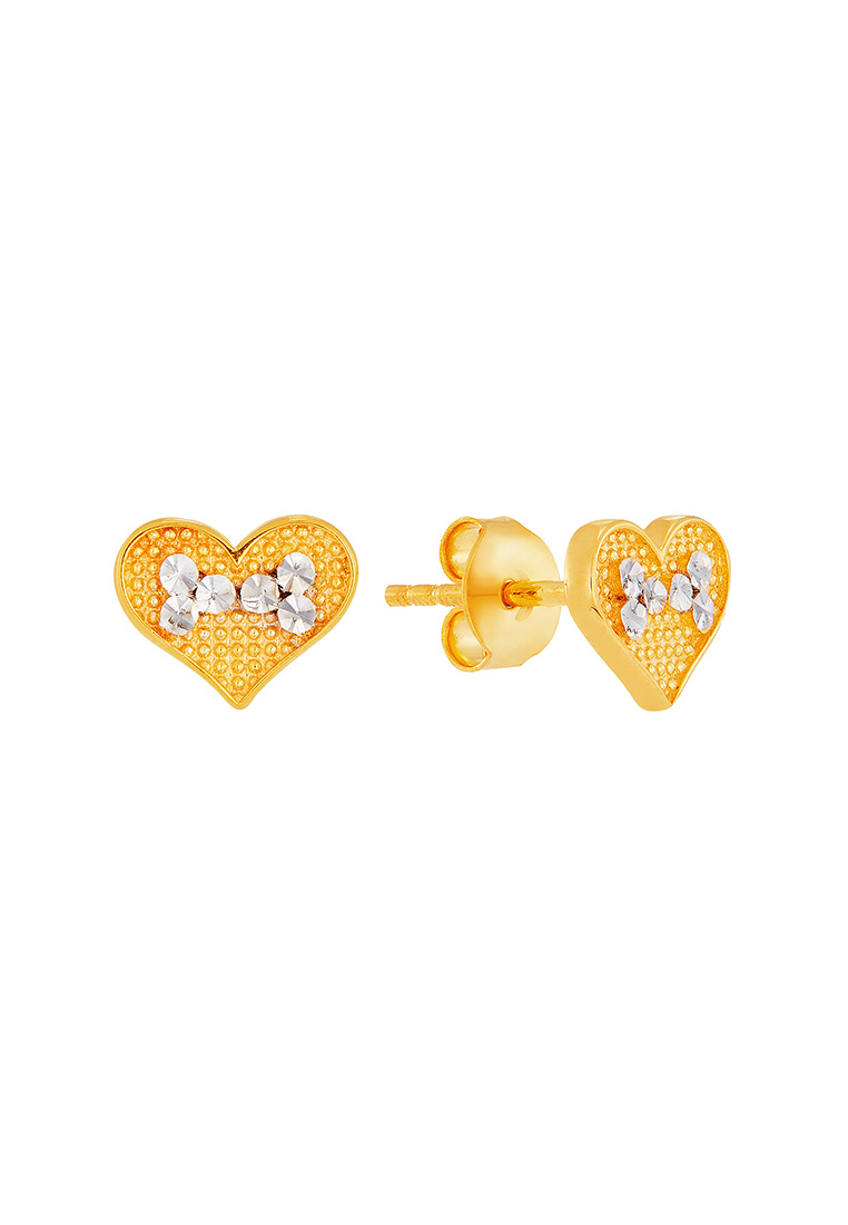 HABIB Oro Italia 916 Yellow and White Gold Earrings GE74340623(YW)-BI