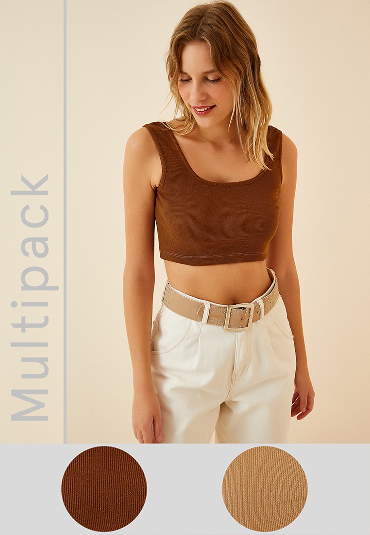 Happiness Istanbul 2-Pack Rib Crop Top