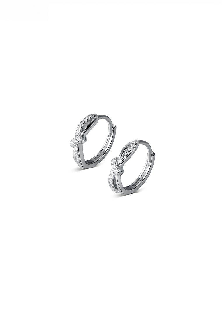 HAPPY FRIDAYS 925銀鋯石繩結設計耳環 JW AR-M01867