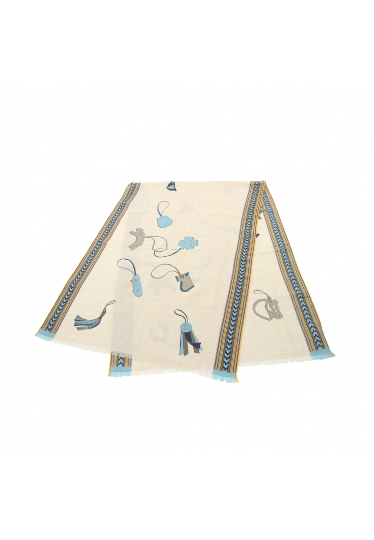 二奢 Pre-loved Hermès RECTANGLE ET GRIS GRIS Stall shawl cashmere silk beige multicolor