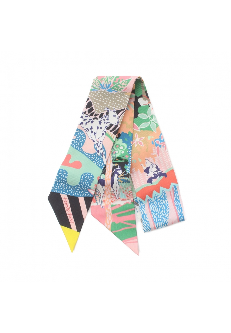 二奢 Pre-loved Hermès twilly EN LIBERTE ribbon scarf silk multicolor