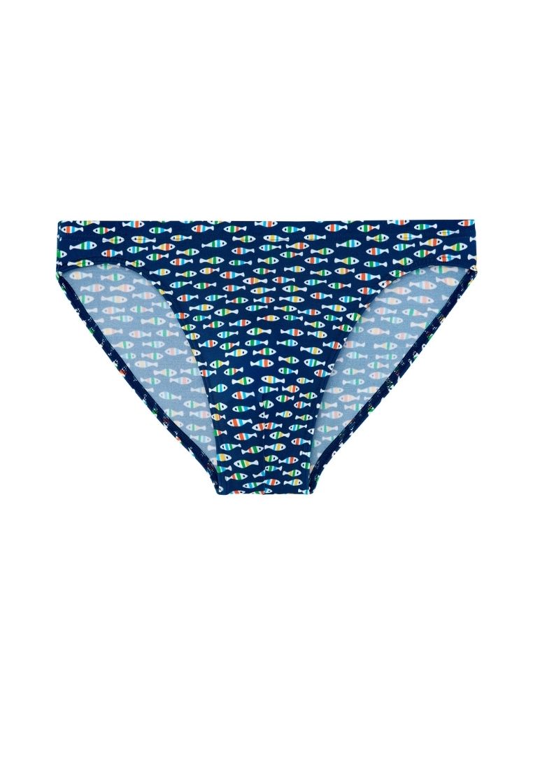 HOM Trouville 海軍藍印花三角泳褲