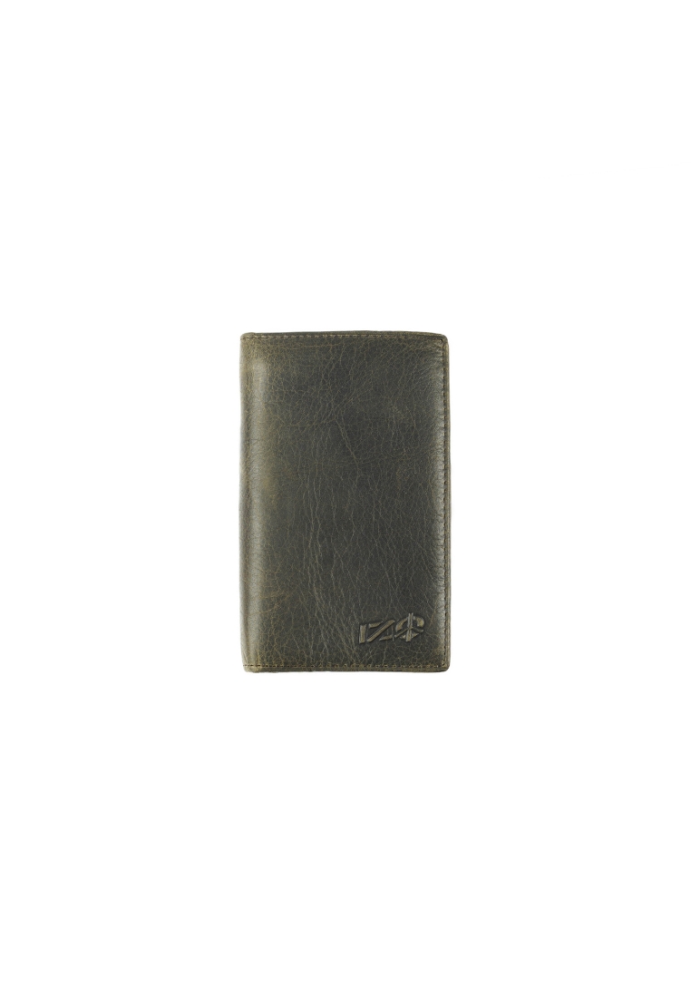 IZO Full Grain Leather Bi Fold Small Vertical Multi Card Men's Wallet IWB 21159