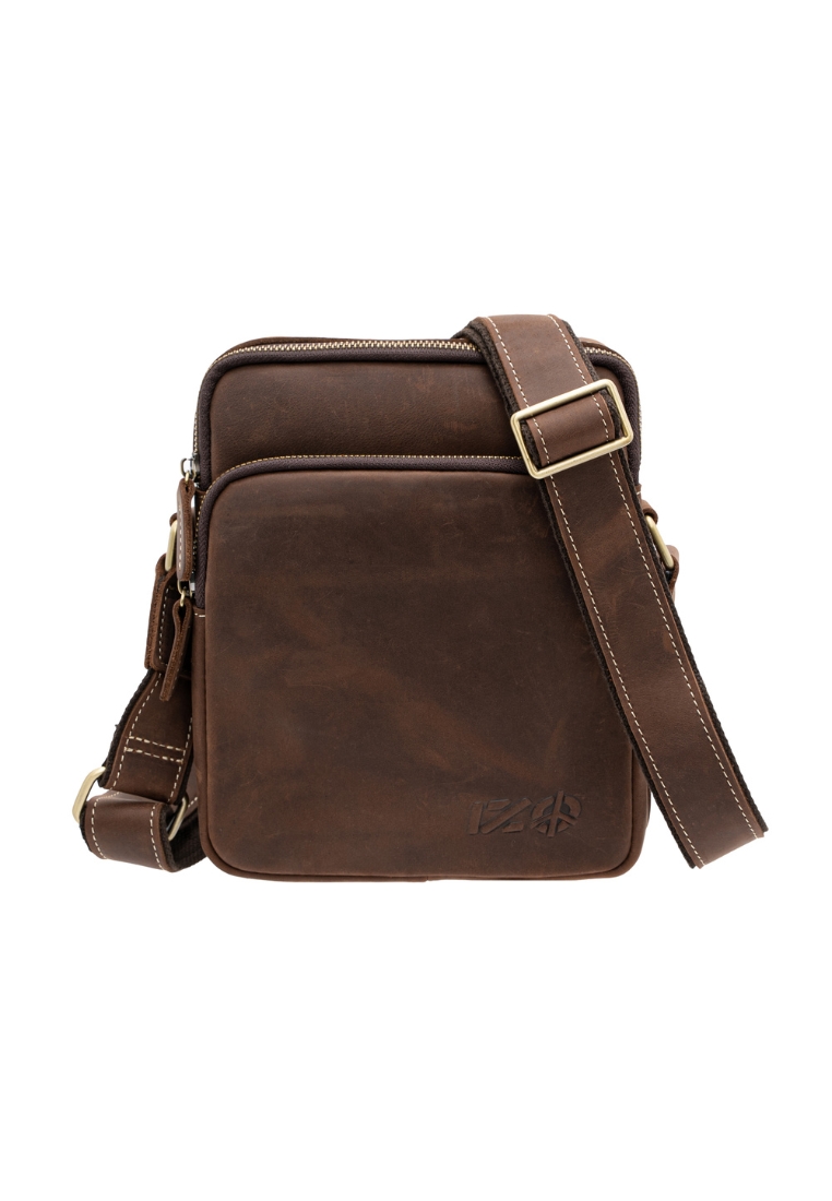 IZO Full Grain Leather Shoulder Bag Crossbody Sling Bag ICA 21104