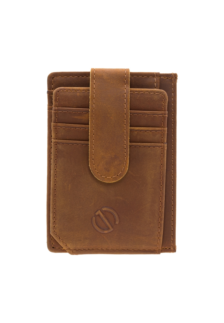 Jack Studio Full Grain Crazy Horse Leather Card Holder with Dual ID Windows JWD 20855