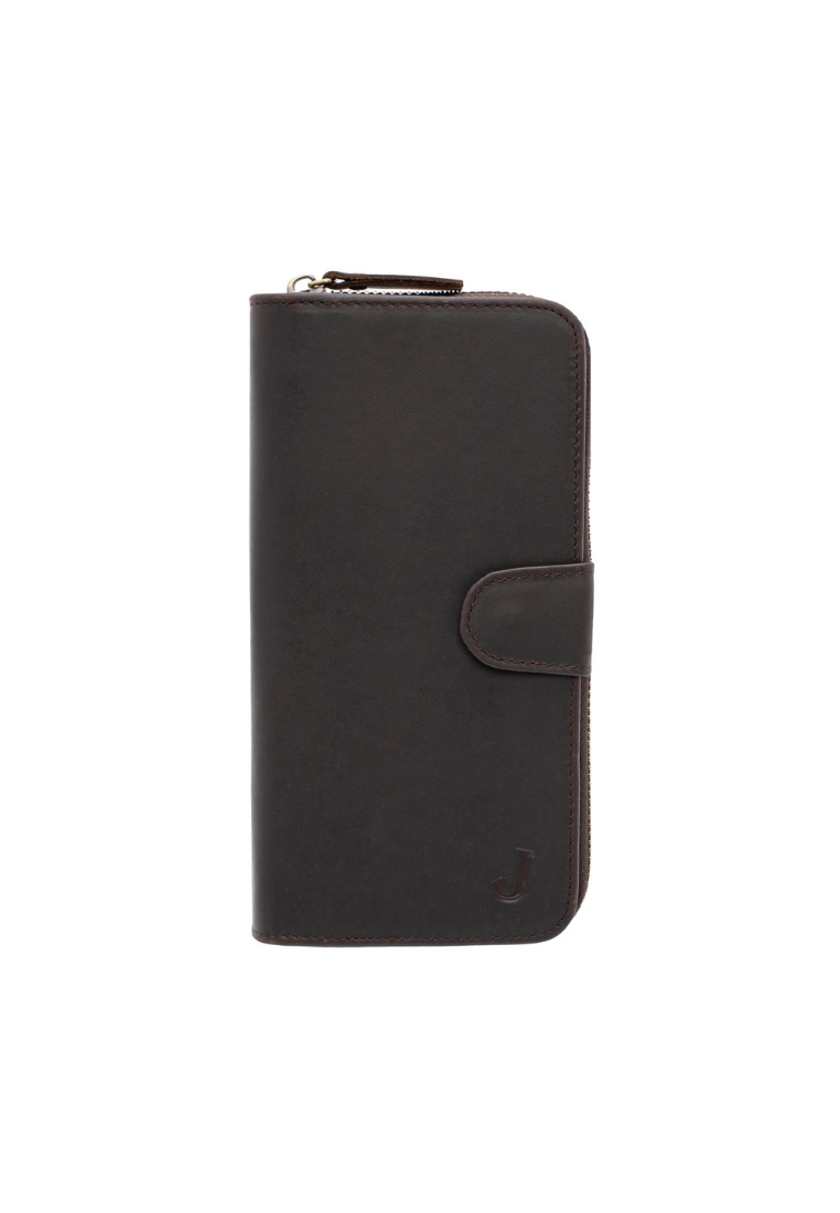 Jack Studio Cow Leather Snap Closure RFID Zip Around Long Wallet JWC 20155
