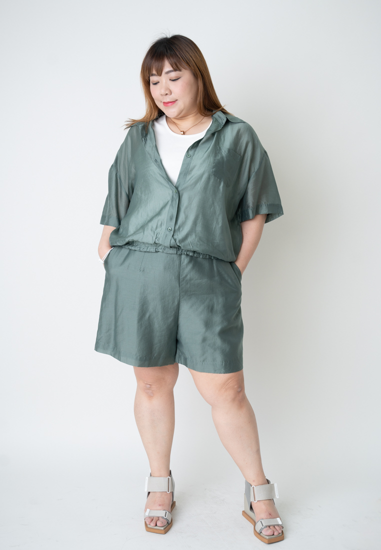 jojo fashion house 絲質透明高級襯衫