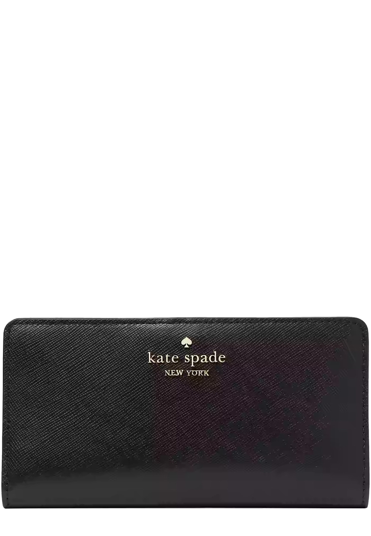 Kate Spade Madison Large Slim Bifold Wallet in Black kc579