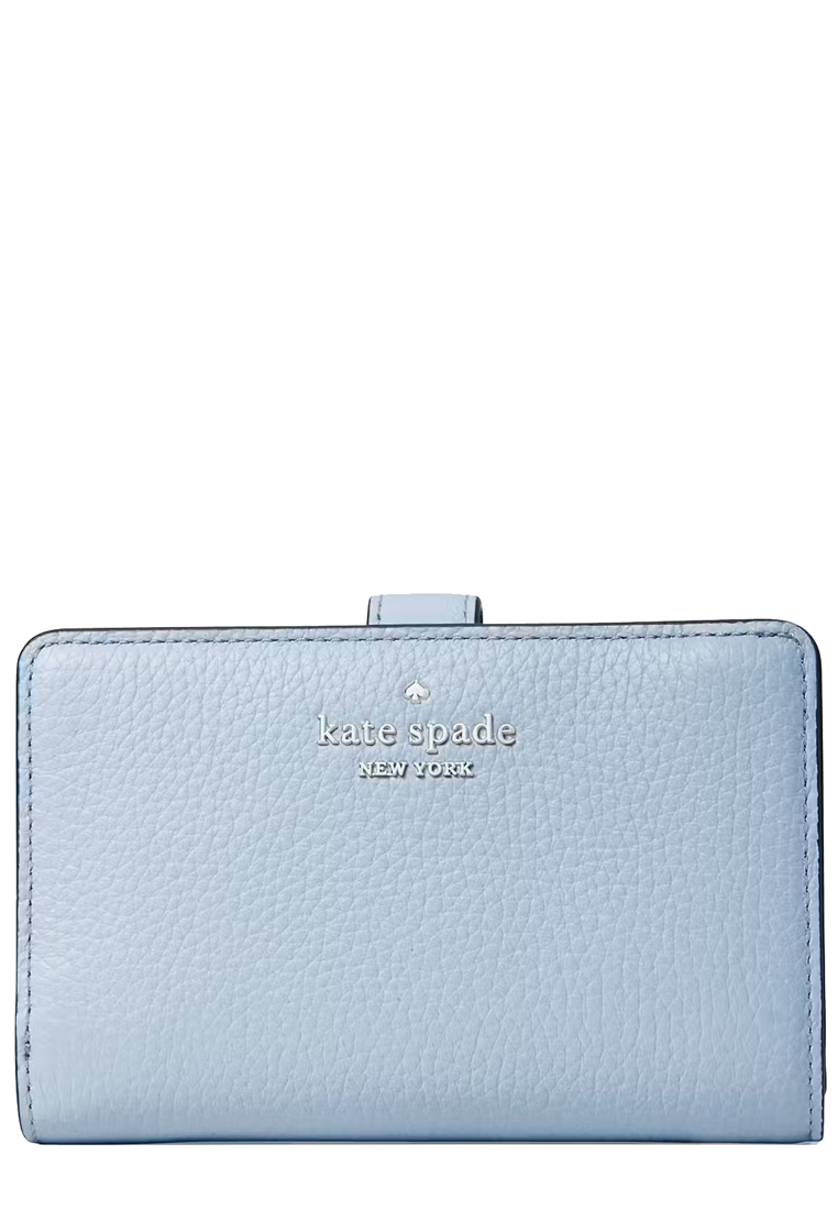 Kate Spade Leila Medium Compact Bifold Wallet in Muted Blue WLR00394