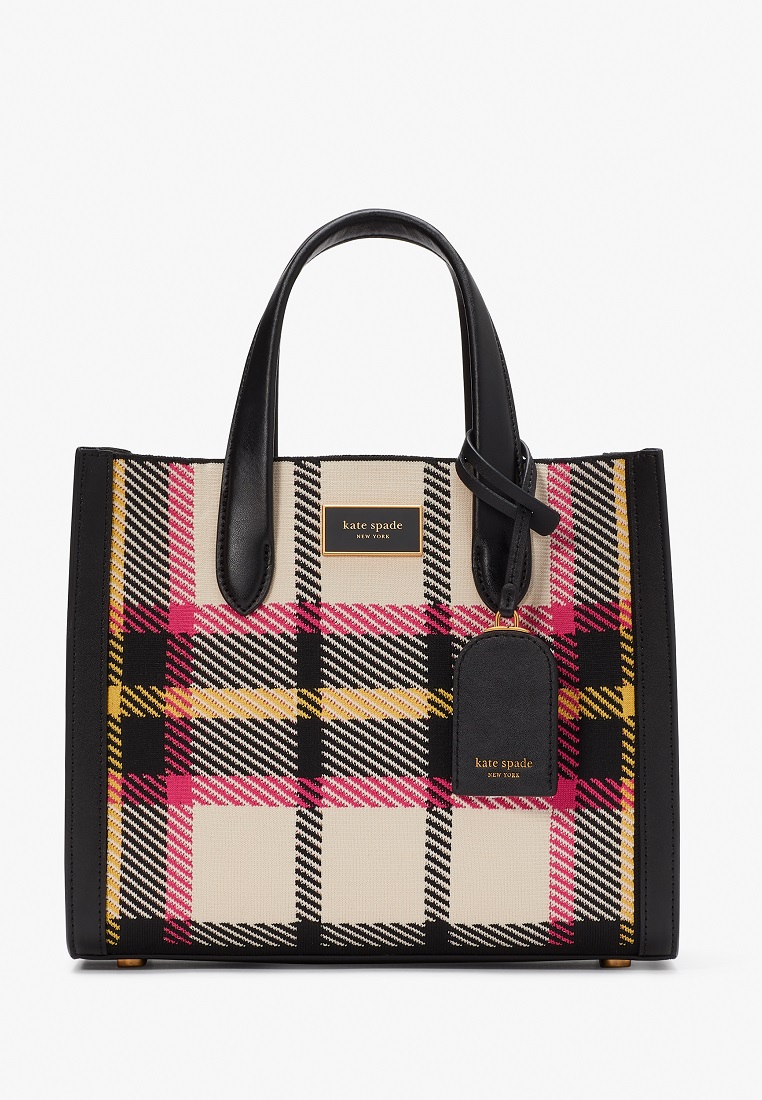 kate spade new york Manhattan 格紋提花小號託特包