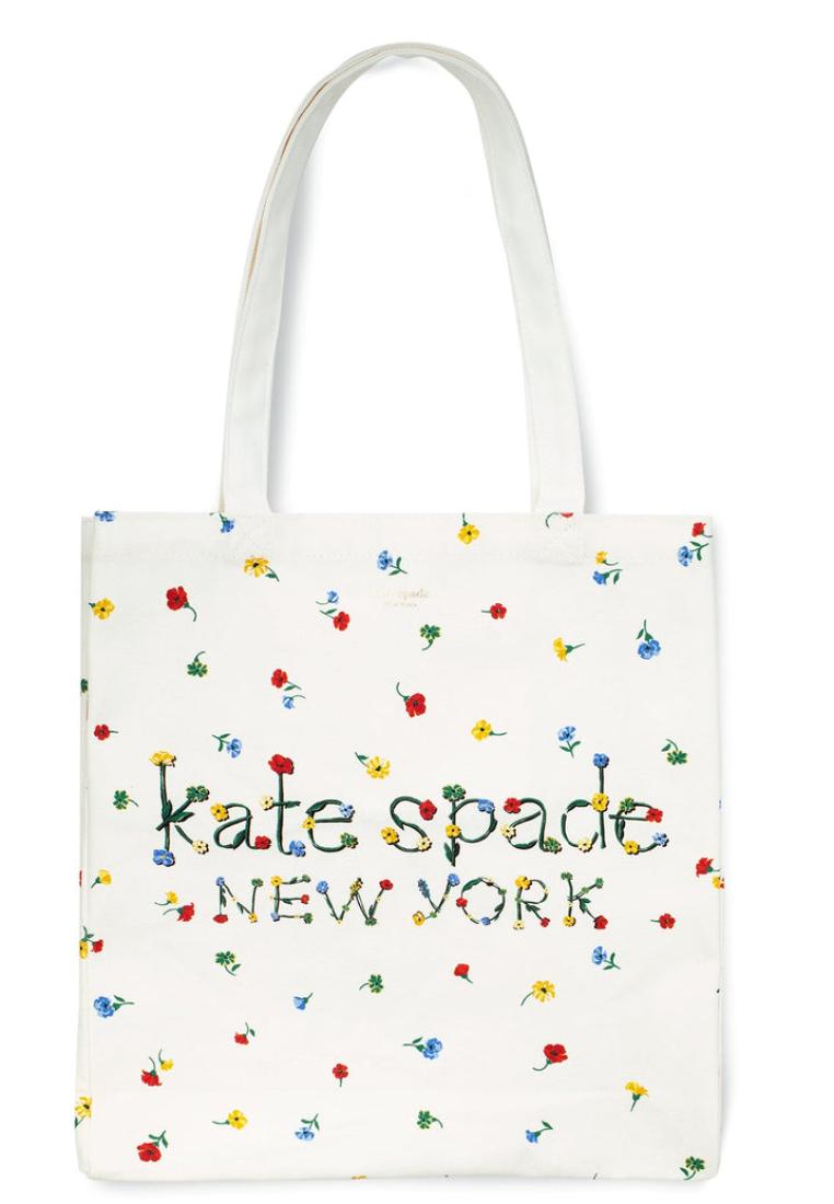 Kate Spade NY Stationery Kate Spade 帆布託特書包 - 花園圖案