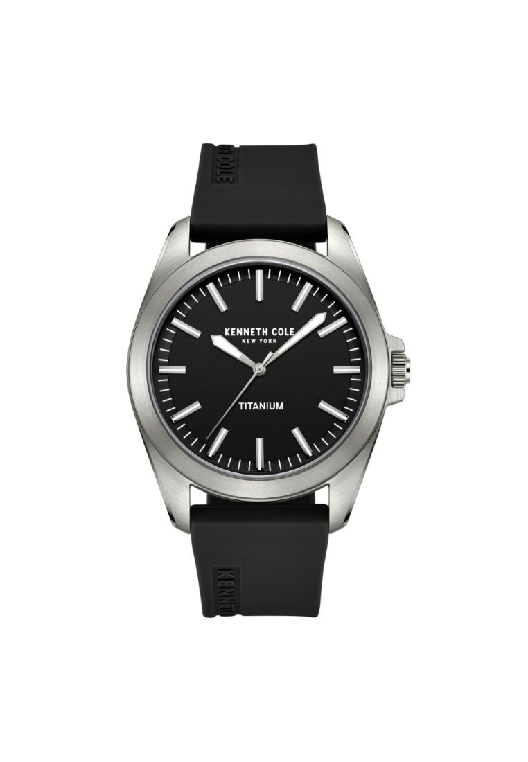 Kenneth Cole New York Black Dial With Black Silicone Strap Unisex Watch KCWGM2238803
