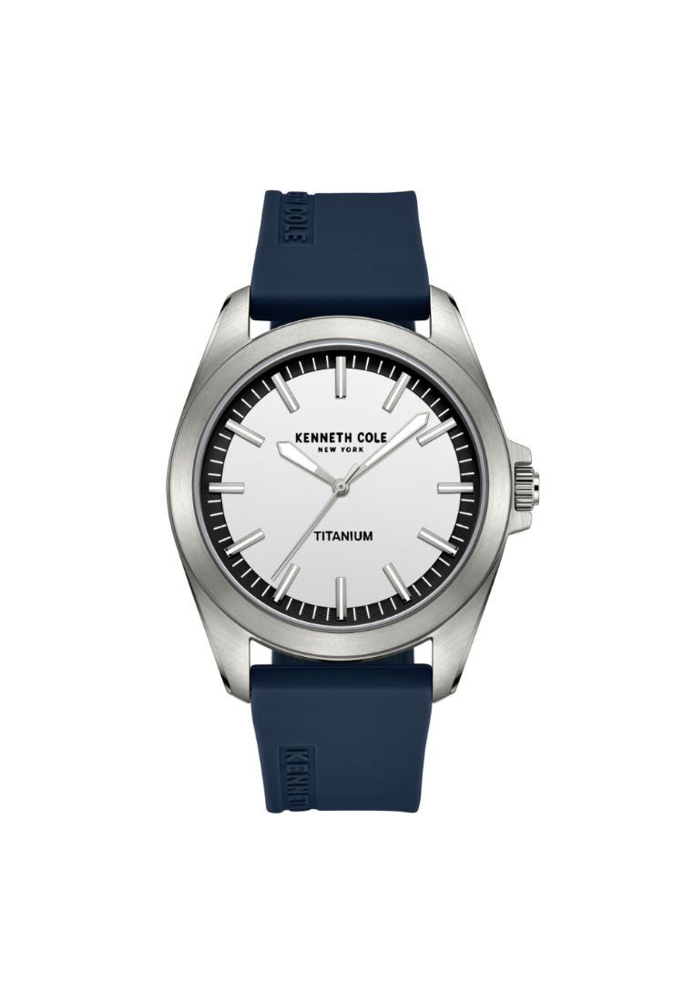 Kenneth Cole New York White Dial With Blue Silicone Strap Unisex Watch KCWGM2238801
