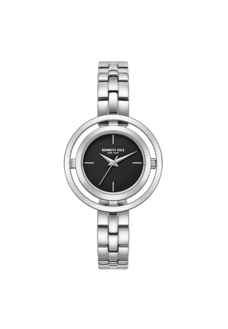 Kenneth Cole New York Black Dial With Silver Stainless Steel Women Watch KCWLG2237104