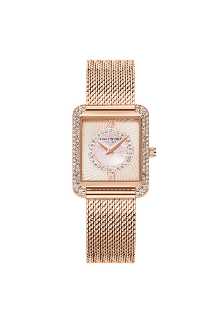 Kenneth Cole New York Rose Gold Dial With Rose Gold Mesh Strap Women Watch KCWLG2238002