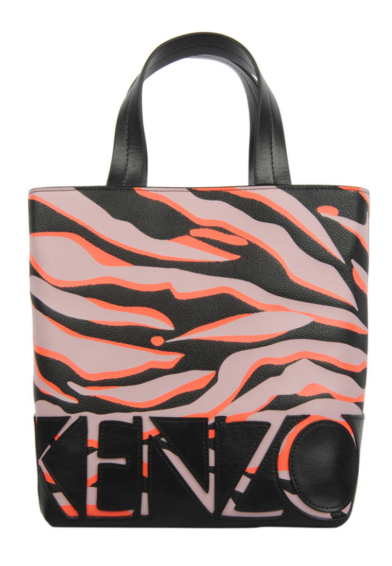Kenzo Tiger Print Mini 側背提包(粉紅色,黑色)