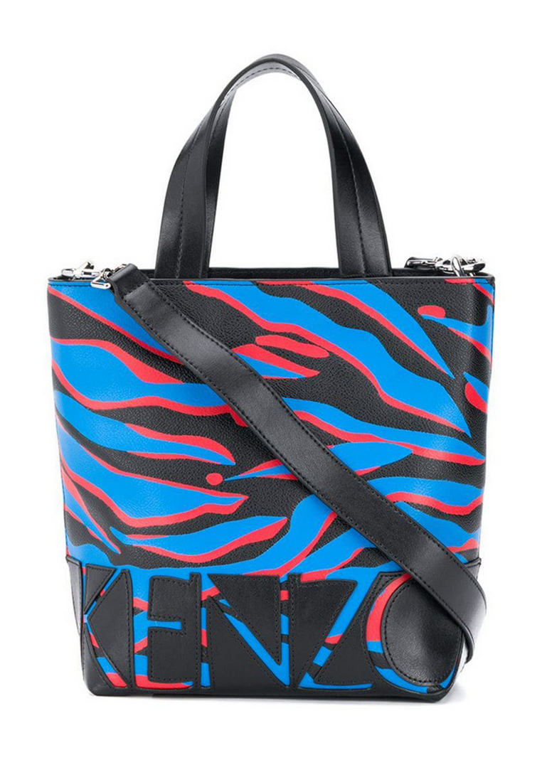 Kenzo Tiger Print Mini 側背提包(藍色,黑色)