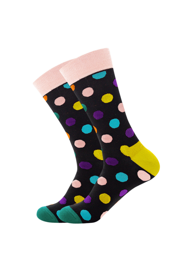 Kings Collection 粉色圓點黑色舒適襪子 (EU38-EU45) (HS202219)