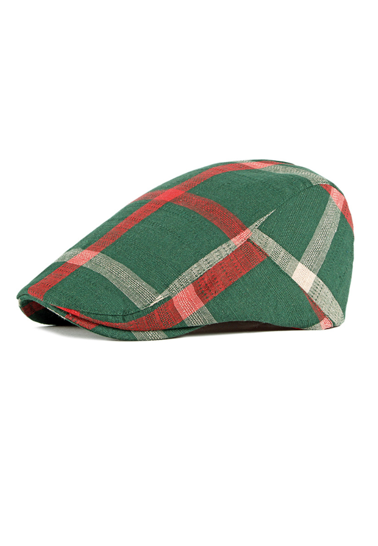 Kings Collection 綠色英倫格子貝雷帽 (KCHT2200)