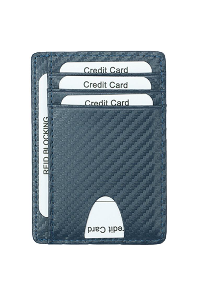 Kings Collection 藍色真牛皮RFID安全防盜信用卡套 (PHCH19040)