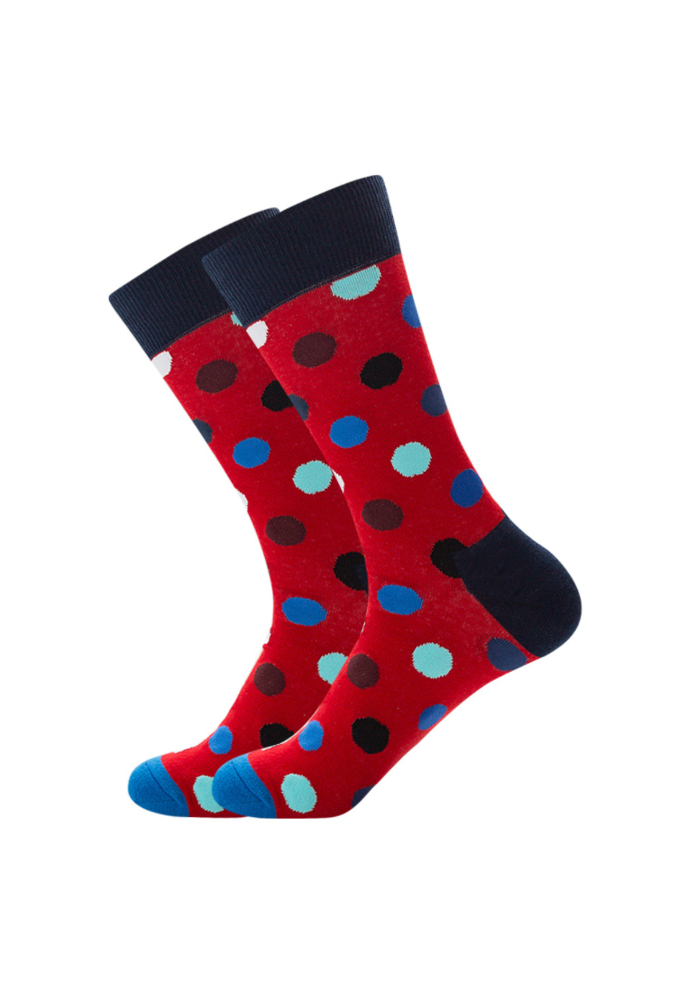 Kings Collection 藍色圓點紅色舒適襪子 (EU38-EU45) (HS202218)